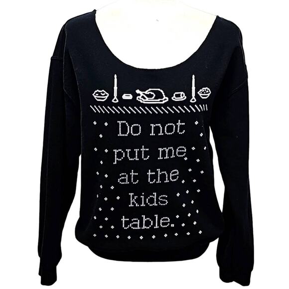 Unbranded "Do Not Put Me at the Kids Table" Sweatshirt Holiday Long Sleeve Sz M - Picture 1 of 6